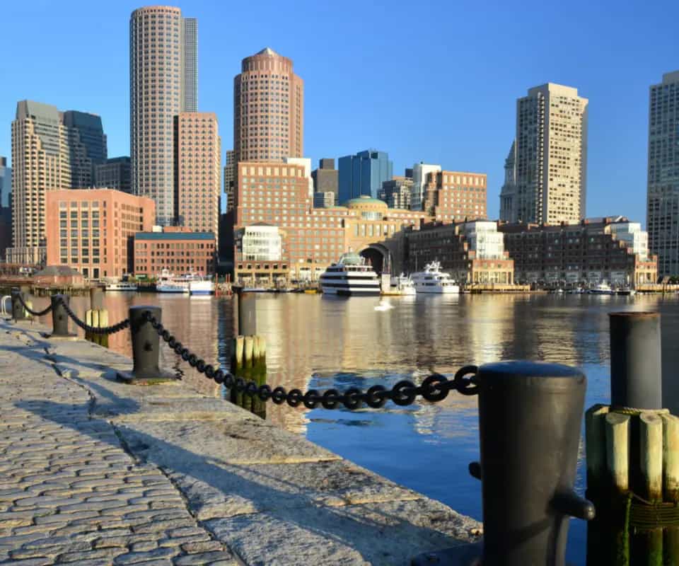 Boston Harbor and the Financial District skyline