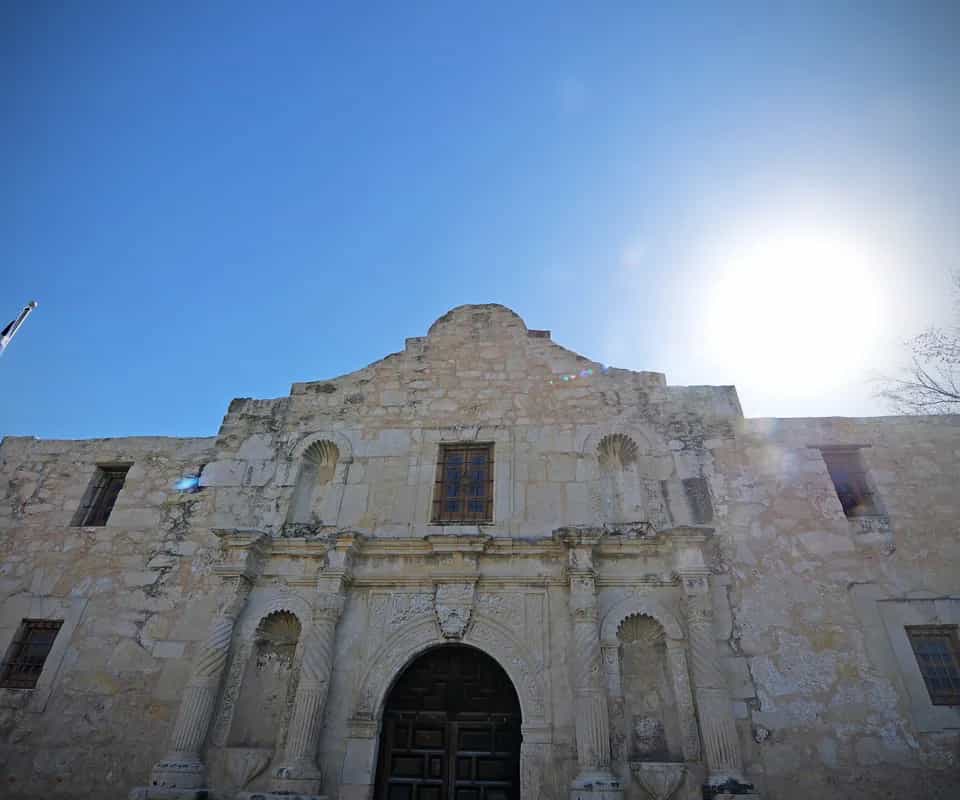 The front of the Alamo in San Antonio